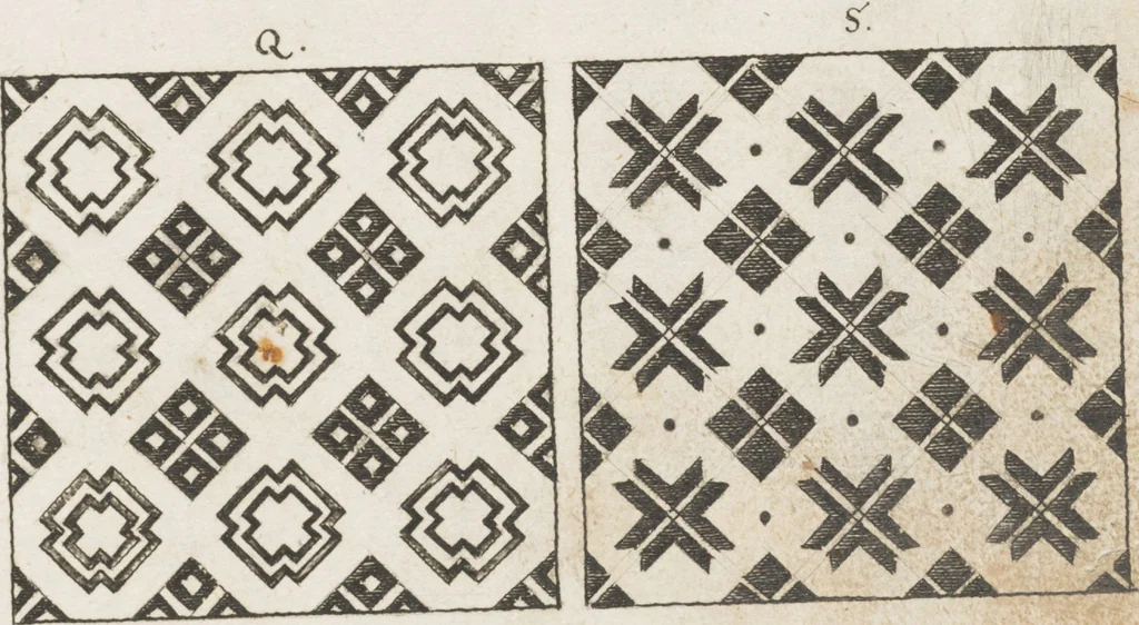 An illustration from Neu hervorkommendes Weber Kunst und Bild Buch, 1709, leaf 104