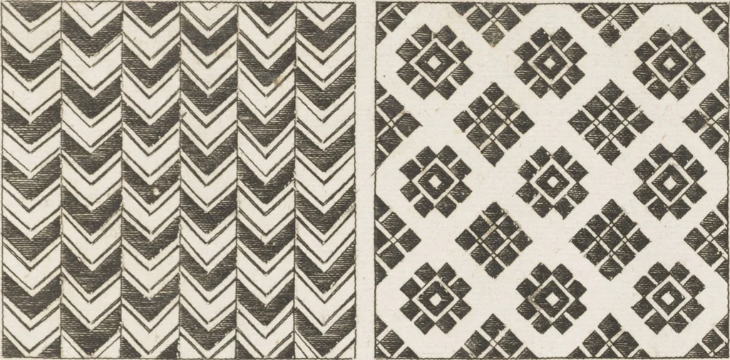 An illustration from Neu hervorkommendes Weber Kunst und Bild Buch, 1709, leaf 106