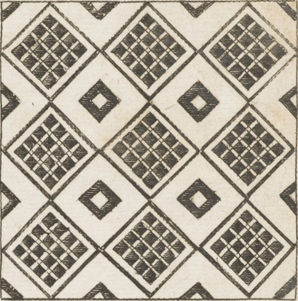 An illustration from Neu hervorkommendes Weber Kunst und Bild Buch, 1709, leaf 106