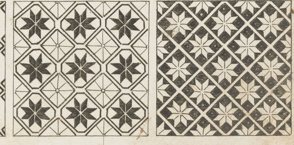 An illustration from Neu hervorkommendes Weber Kunst und Bild Buch, 1709, leaf 106
