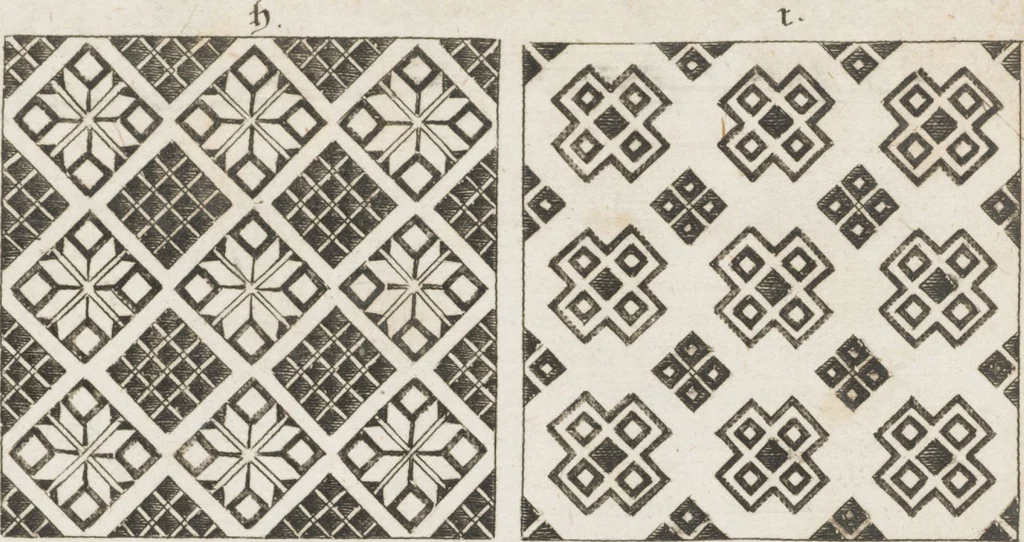 An illustration from Neu hervorkommendes Weber Kunst und Bild Buch, 1709, leaf 110