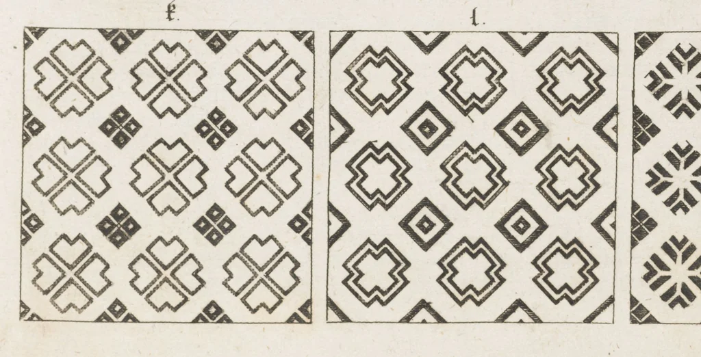 An illustration from Neu hervorkommendes Weber Kunst und Bild Buch, 1709, leaf 110