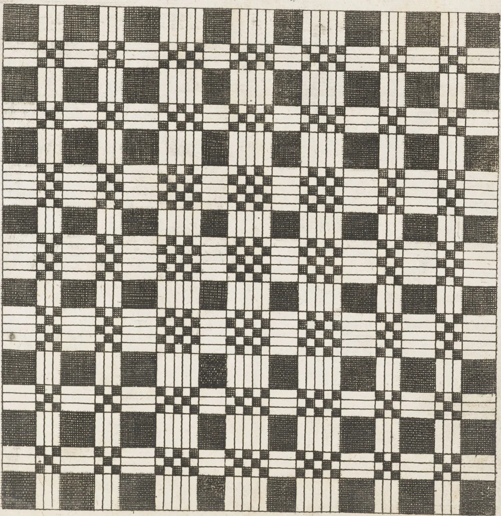 An illustration from Neu hervorkommendes Weber Kunst und Bild Buch, 1709, leaf 62