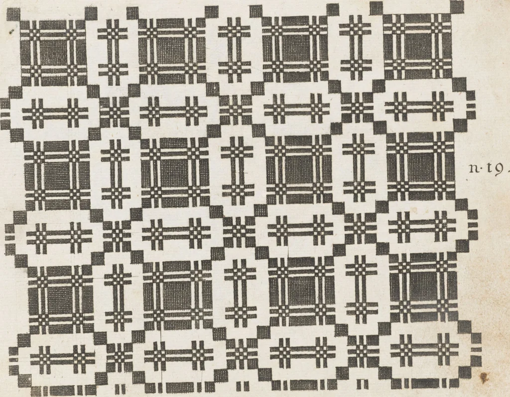 An illustration from Neu hervorkommendes Weber Kunst und Bild Buch, 1709, leaf 64