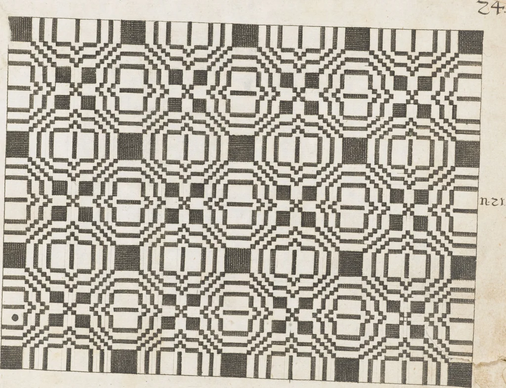 An illustration from Neu hervorkommendes Weber Kunst und Bild Buch, 1709, leaf 66