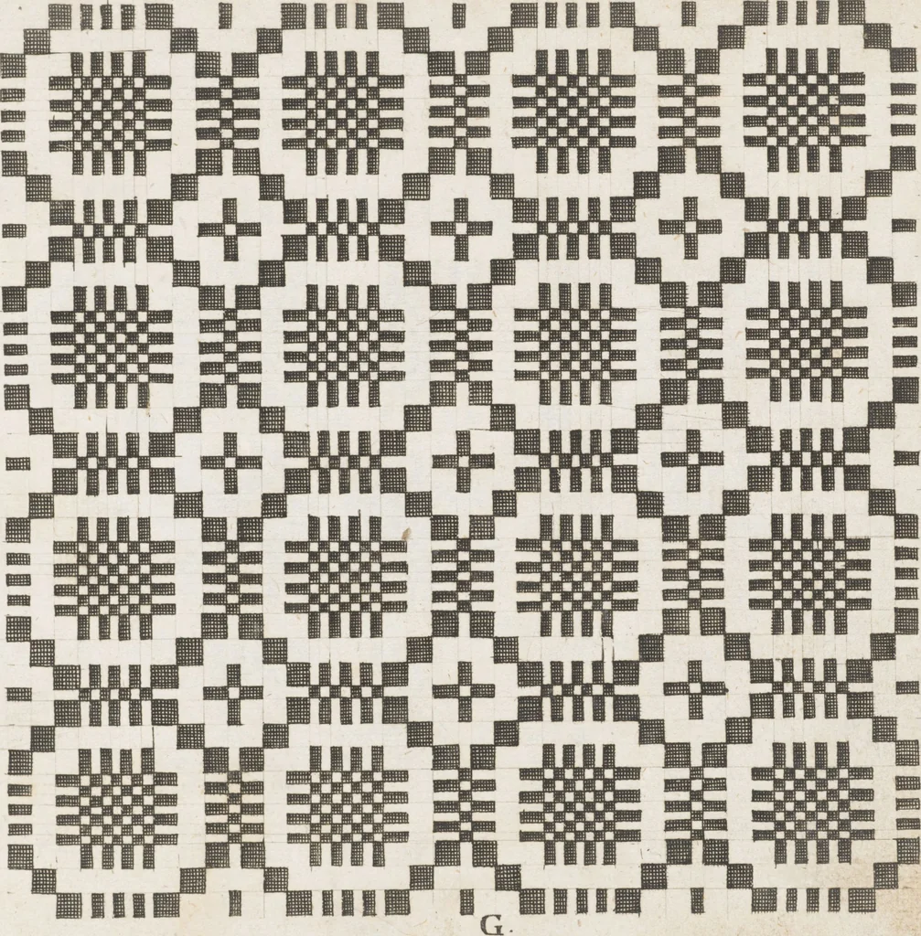 An illustration from Neu hervorkommendes Weber Kunst und Bild Buch, 1709, leaf 68