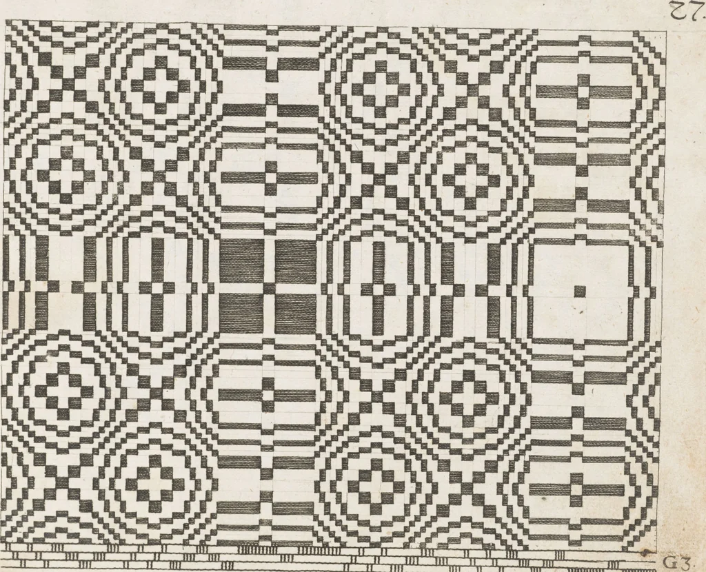 An illustration from Neu hervorkommendes Weber Kunst und Bild Buch, 1709, leaf 72