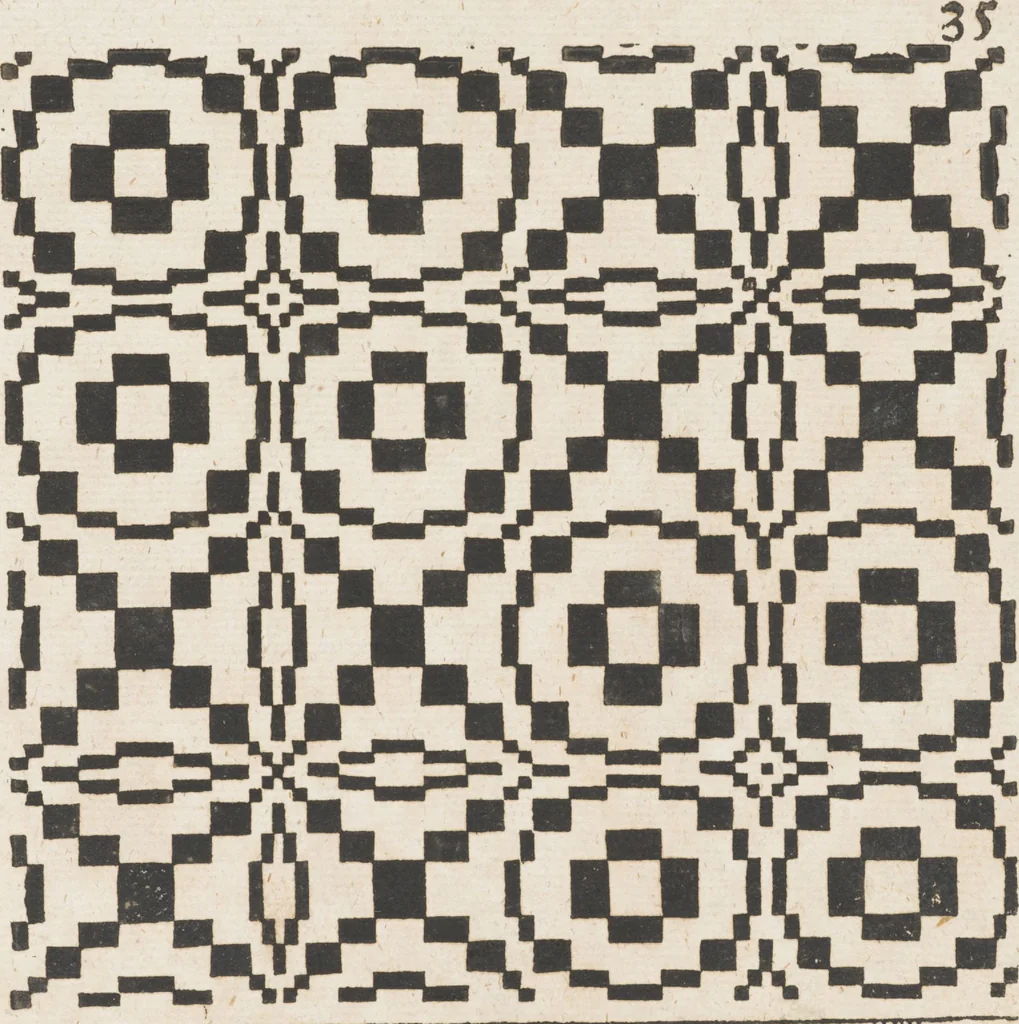 An illustration from Neu hervorkommendes Weber Kunst und Bild Buch, 1709, leaf 88