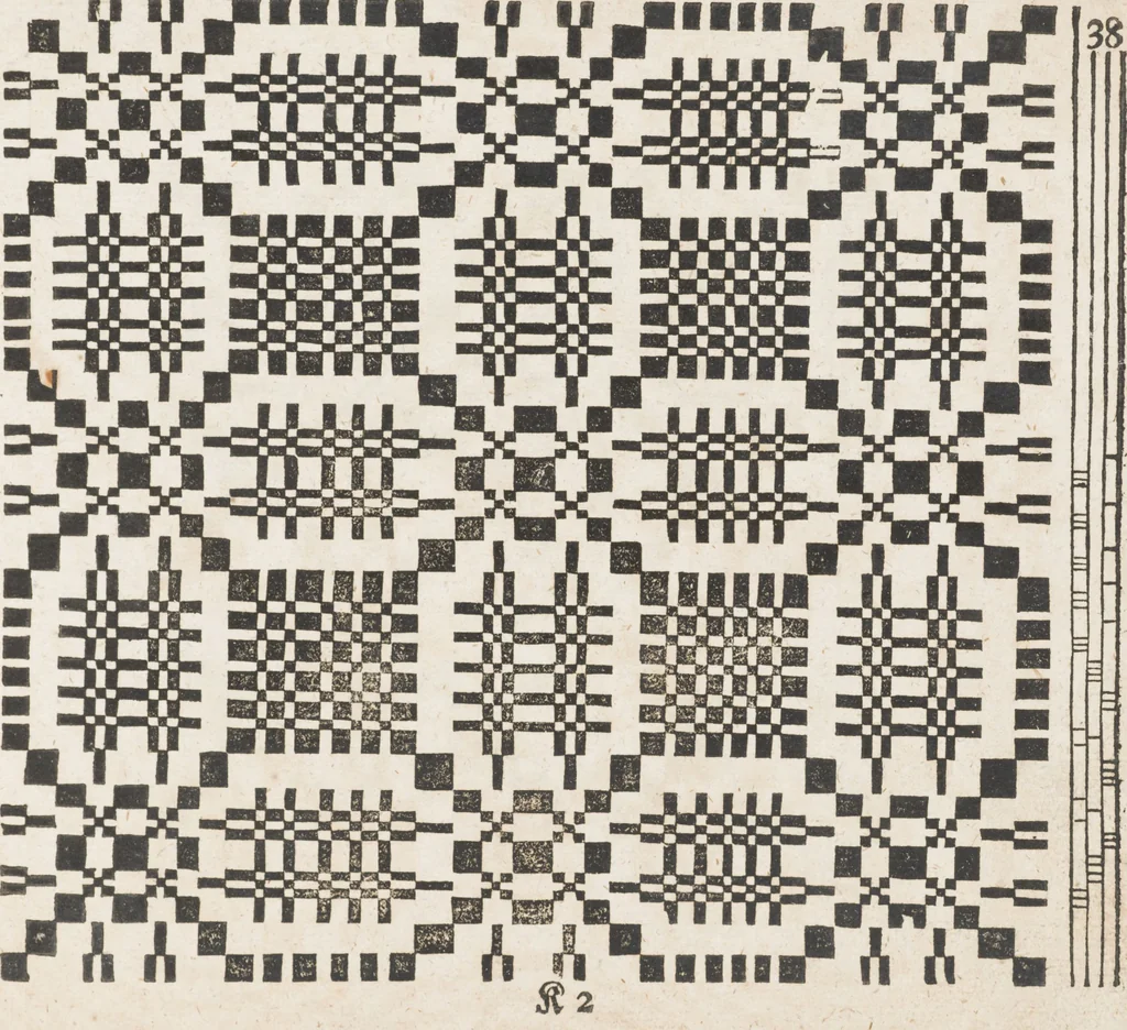 An illustration from Neu hervorkommendes Weber Kunst und Bild Buch, 1709, leaf 94