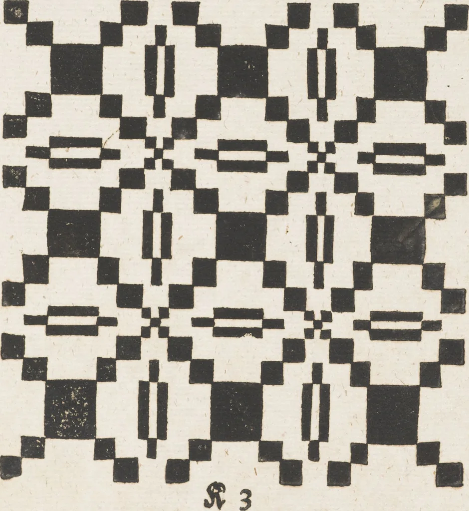 An illustration from Neu hervorkommendes Weber Kunst und Bild Buch, 1709, leaf 96