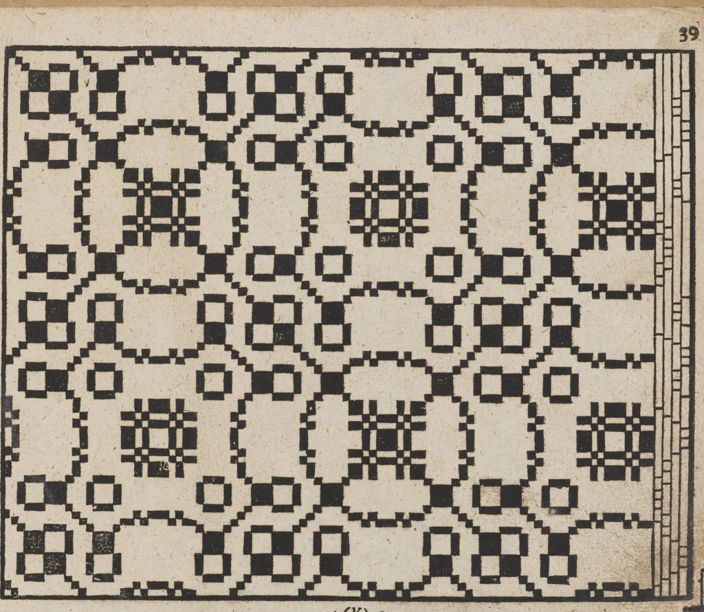 An illustration from Des Neu-erfundenen Weber Kunst- und Bild-Buchs, 1727, leaf 100