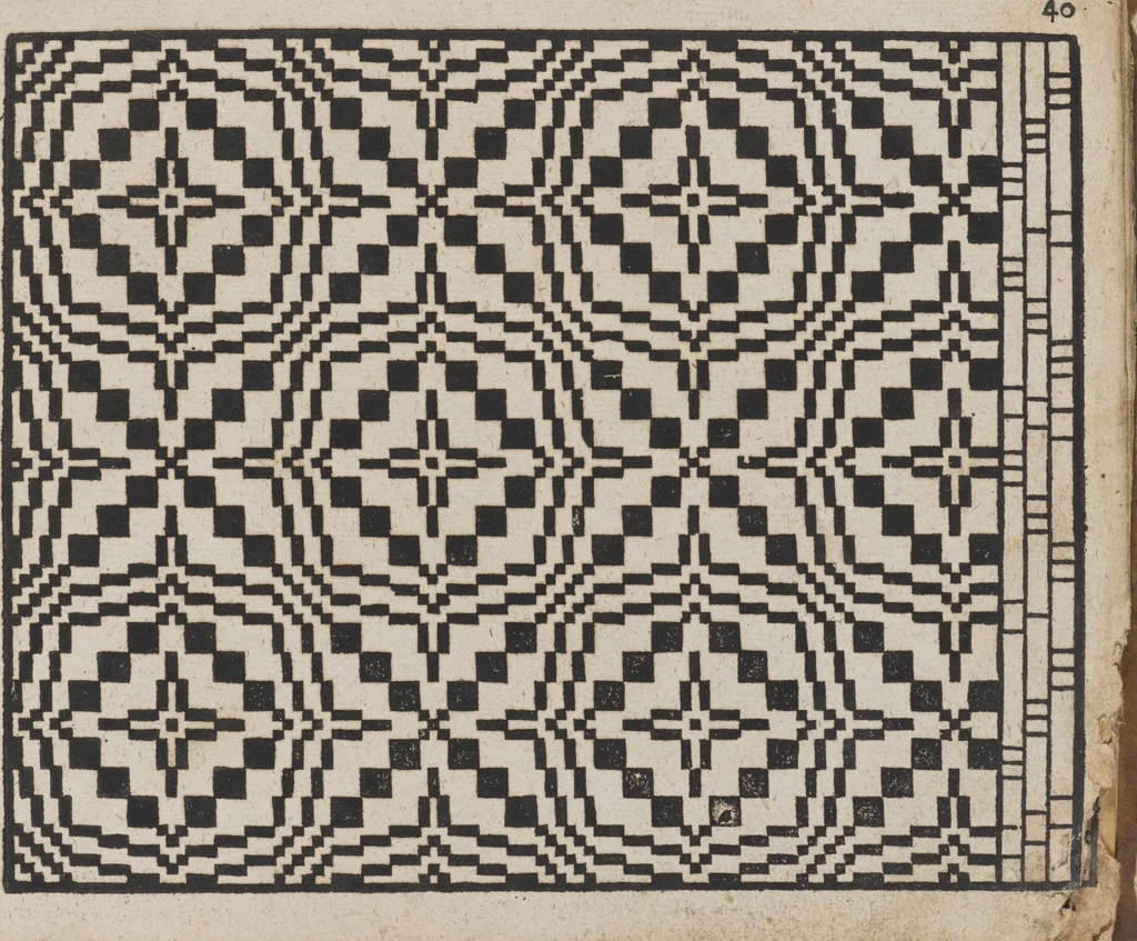 An illustration from Des Neu-erfundenen Weber Kunst- und Bild-Buchs, 1727, leaf 102