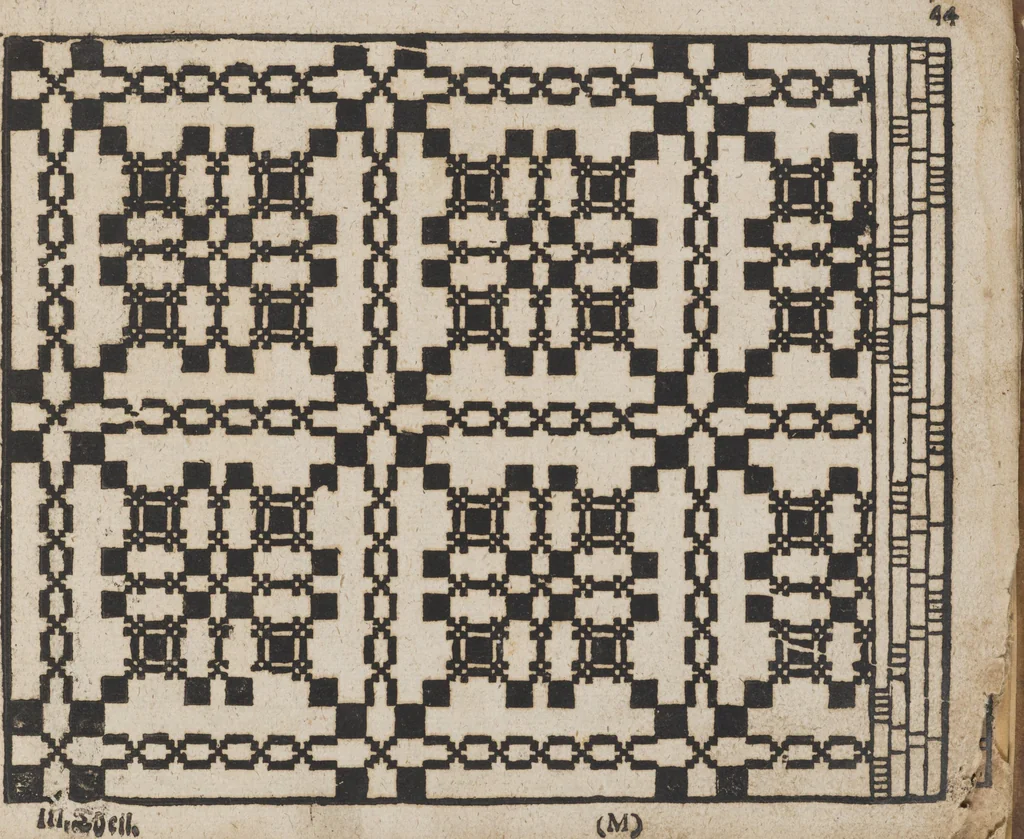 An illustration from Des Neu-erfundenen Weber Kunst- und Bild-Buchs, 1727, leaf 106