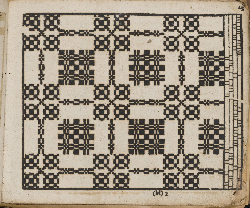 An illustration from Des Neu-erfundenen Weber Kunst- und Bild-Buchs, 1727, leaf 108