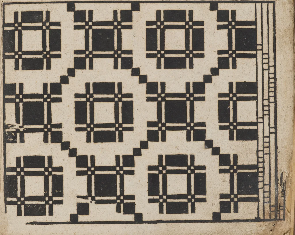 An illustration from Des Neu-erfundenen Weber Kunst- und Bild-Buchs, 1727, leaf 110