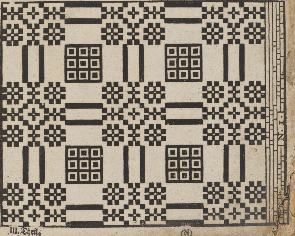 An illustration from Des Neu-erfundenen Weber Kunst- und Bild-Buchs, 1727, leaf 112
