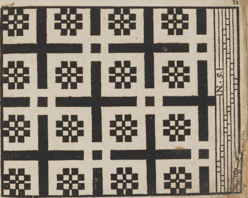 An illustration from Des Neu-erfundenen Weber Kunst- und Bild-Buchs, 1727, leaf 118