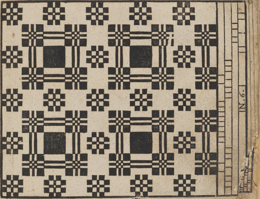 An illustration from Des Neu-erfundenen Weber Kunst- und Bild-Buchs, 1727, leaf 120