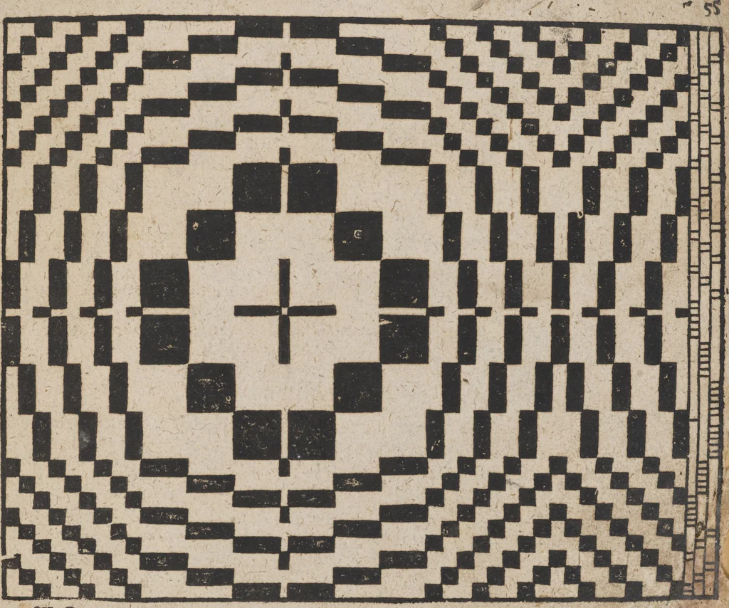 An illustration from Des Neu-erfundenen Weber Kunst- und Bild-Buchs, 1727, leaf 124
