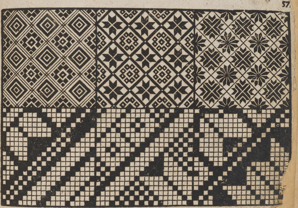An illustration from Des Neu-erfundenen Weber Kunst- und Bild-Buchs, 1727, leaf 128