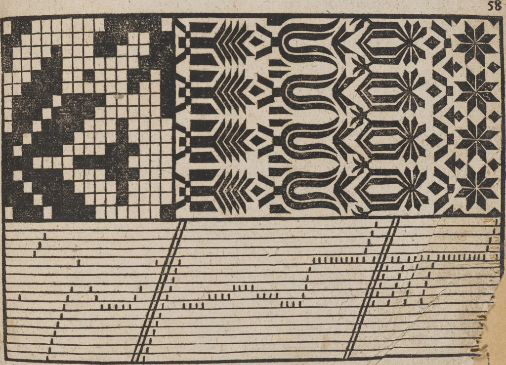 An illustration from Des Neu-erfundenen Weber Kunst- und Bild-Buchs, 1727, leaf 130