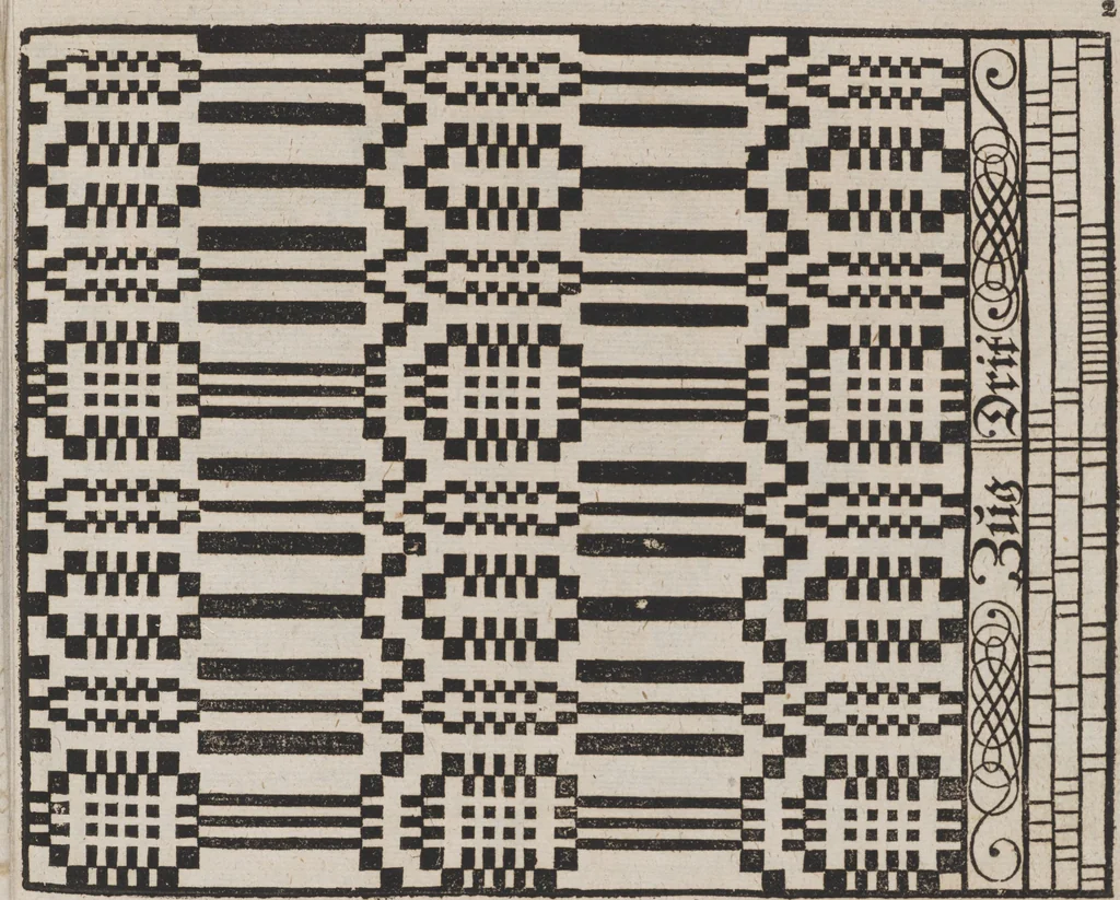 An illustration from Des Neu-erfundenen Weber Kunst- und Bild-Buchs, 1727, leaf 26