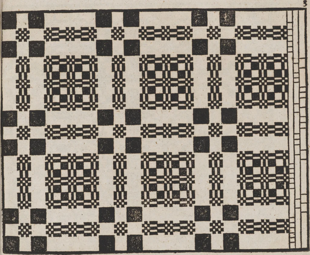 An illustration from Des Neu-erfundenen Weber Kunst- und Bild-Buchs, 1727, leaf 28