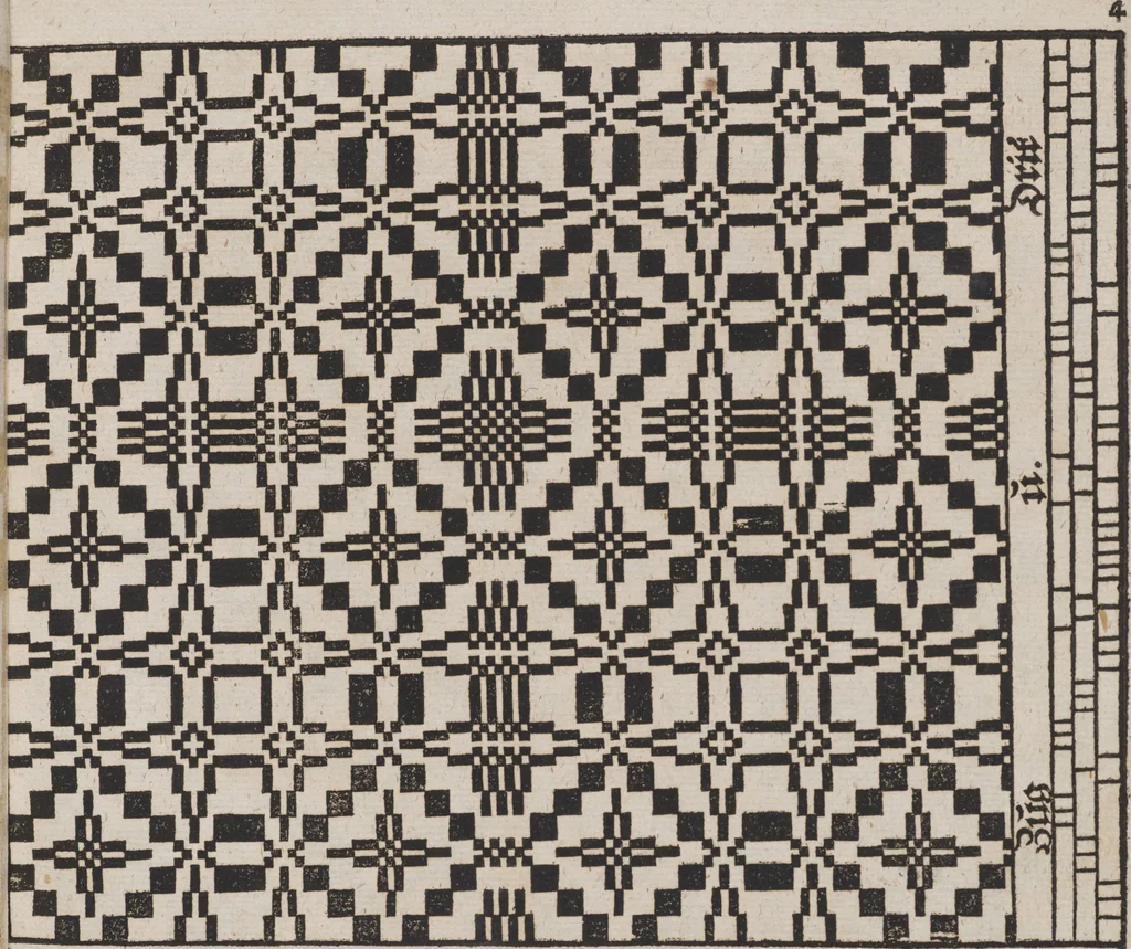 An illustration from Des Neu-erfundenen Weber Kunst- und Bild-Buchs, 1727, leaf 30