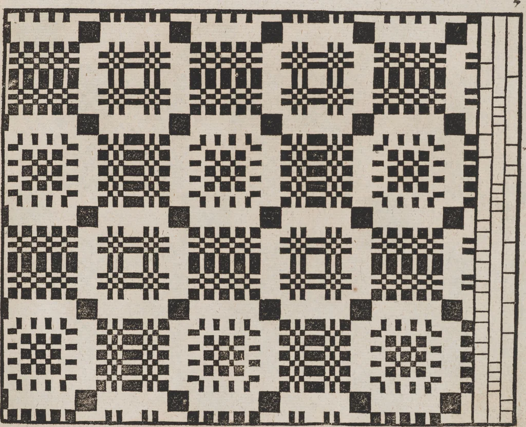 An illustration from Des Neu-erfundenen Weber Kunst- und Bild-Buchs, 1727, leaf 36