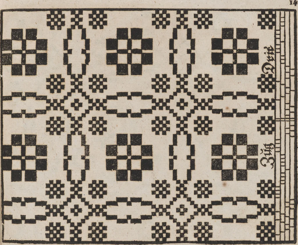 An illustration from Des Neu-erfundenen Weber Kunst- und Bild-Buchs, 1727, leaf 50