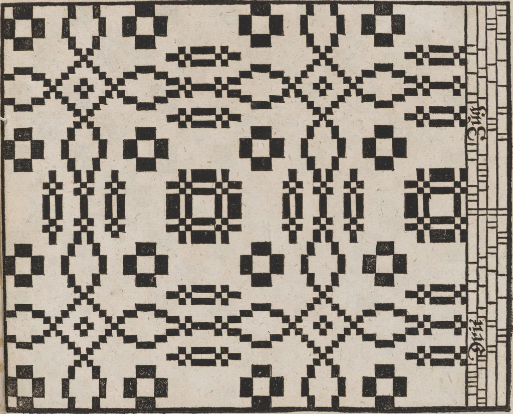 An illustration from Des Neu-erfundenen Weber Kunst- und Bild-Buchs, 1727, leaf 52