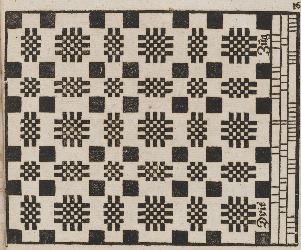 An illustration from Des Neu-erfundenen Weber Kunst- und Bild-Buchs, 1727, leaf 54