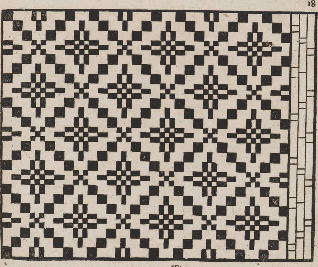An illustration from Des Neu-erfundenen Weber Kunst- und Bild-Buchs, 1727, leaf 58