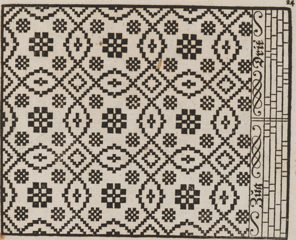An illustration from Des Neu-erfundenen Weber Kunst- und Bild-Buchs, 1727, leaf 70