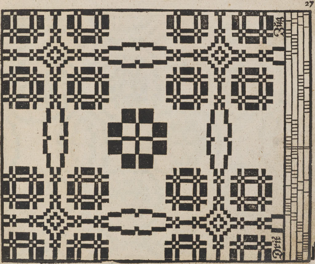 An illustration from Des Neu-erfundenen Weber Kunst- und Bild-Buchs, 1727, leaf 76