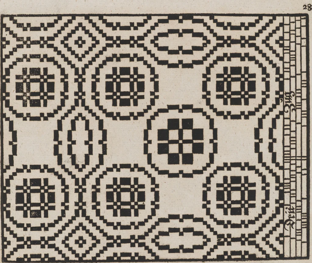 An illustration from Des Neu-erfundenen Weber Kunst- und Bild-Buchs, 1727, leaf 78