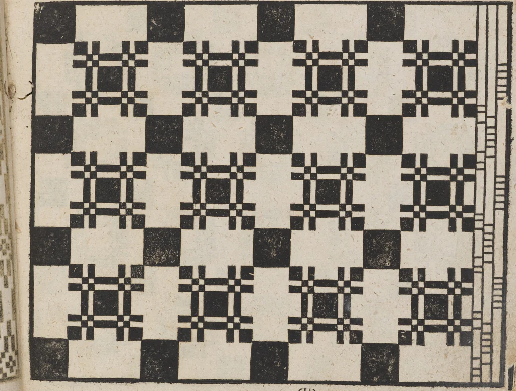 An illustration from Des Neu-erfundenen Weber Kunst- und Bild-Buchs, 1727, leaf 84
