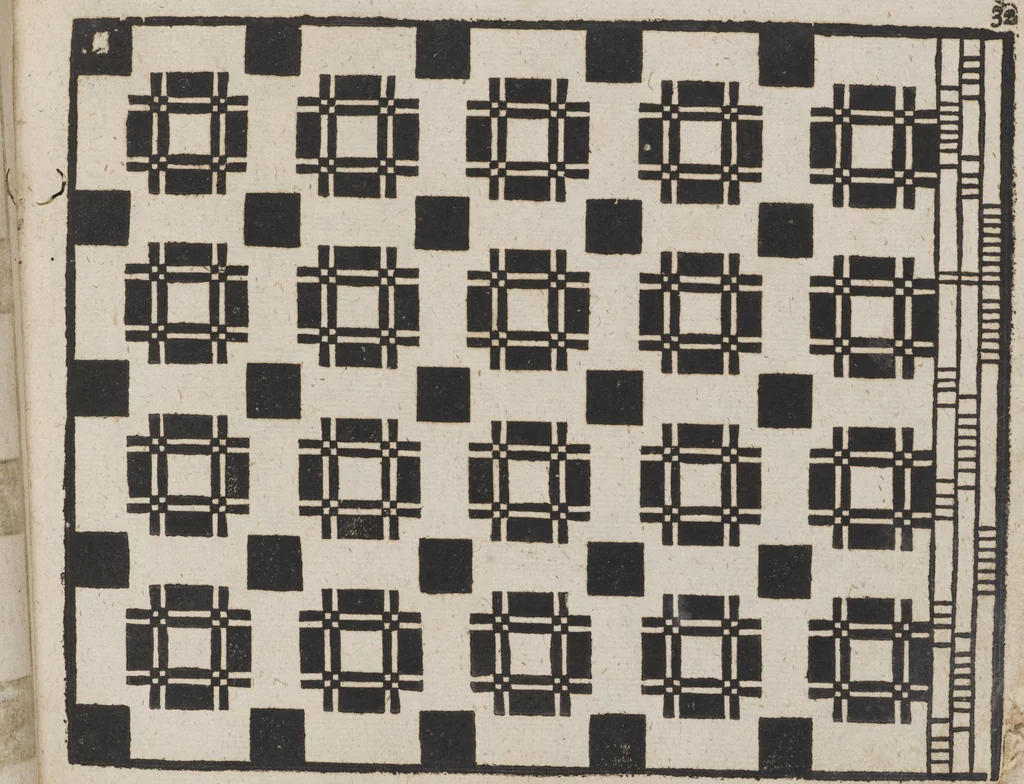 An illustration from Des Neu-erfundenen Weber Kunst- und Bild-Buchs, 1727, leaf 86