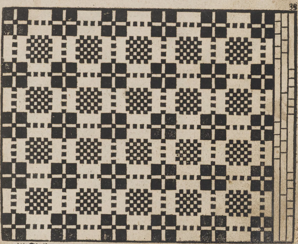 An illustration from Des Neu-erfundenen Weber Kunst- und Bild-Buchs, 1727, leaf 88