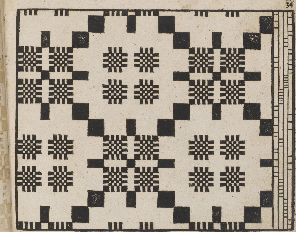An illustration from Des Neu-erfundenen Weber Kunst- und Bild-Buchs, 1727, leaf 90