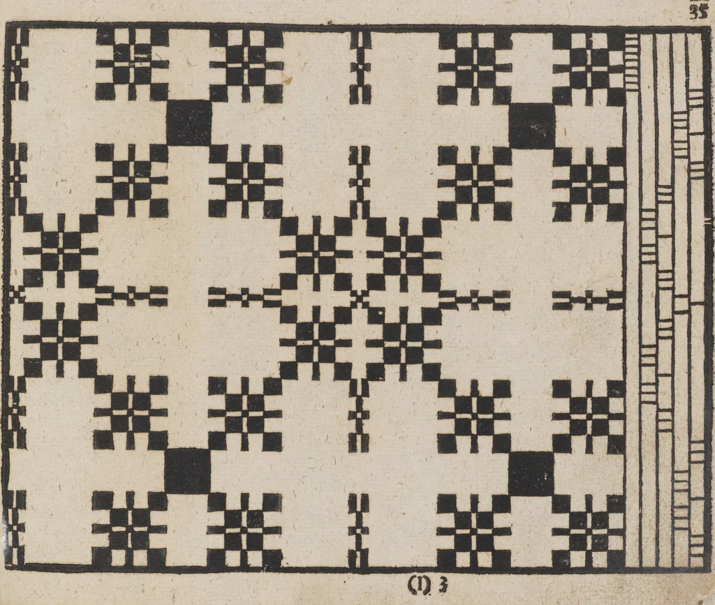 An illustration from Des Neu-erfundenen Weber Kunst- und Bild-Buchs, 1727, leaf 92