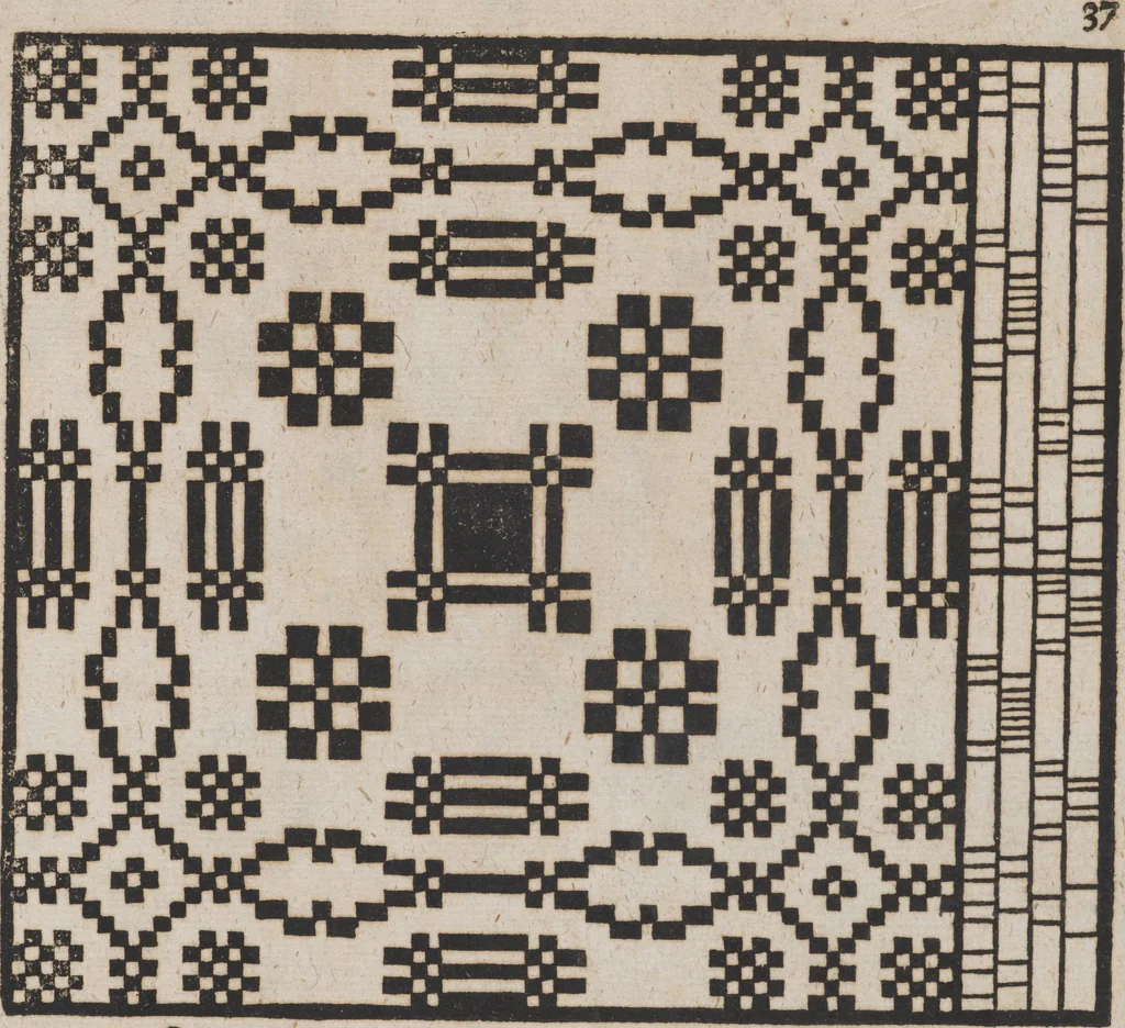 An illustration from Des Neu-erfundenen Weber Kunst- und Bild-Buchs, 1727, leaf 96