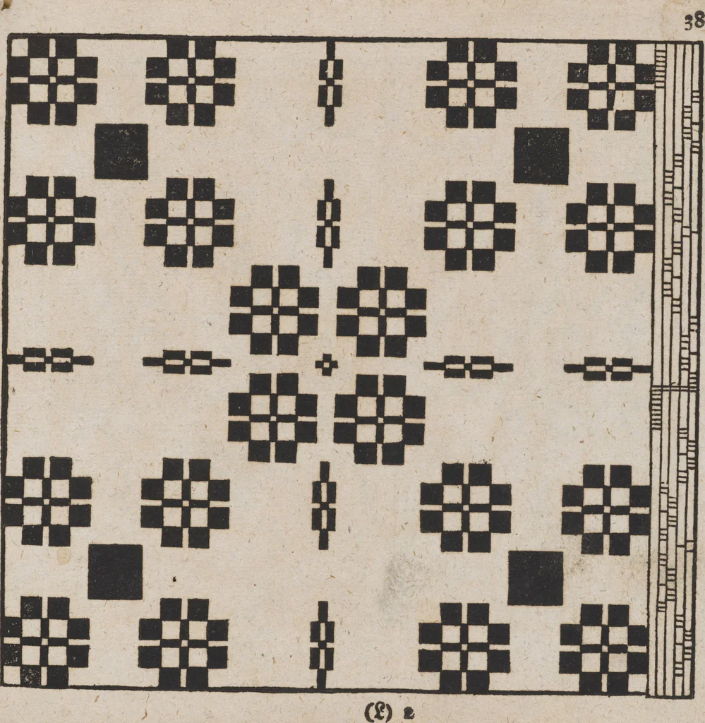 An illustration from Des Neu-erfundenen Weber Kunst- und Bild-Buchs, 1727, leaf 98