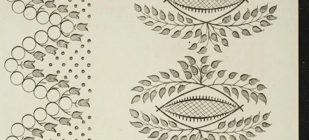 An illustration from Muslin patterns, 1816, leaf 10