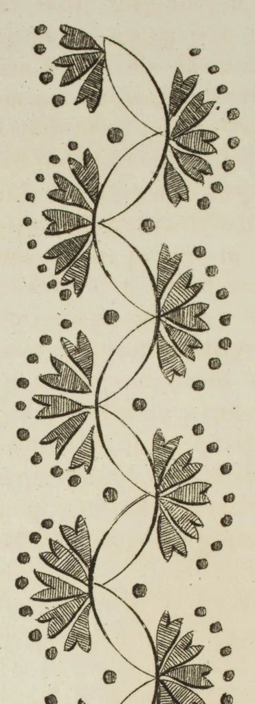 An illustration from Muslin patterns, 1816, leaf 2