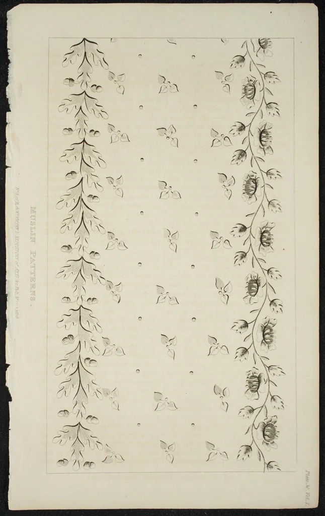 An illustration from Muslin patterns, 1816, leaf 6