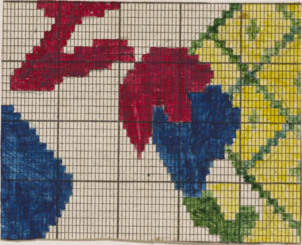 An illustration from [Weaving design book], 1890, leaf 19