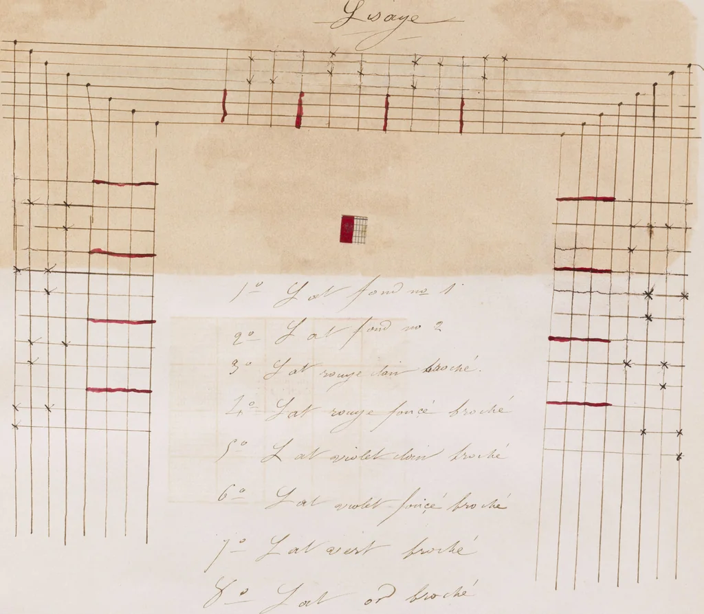 An illustration from [Weaving design book], 1890, leaf 20