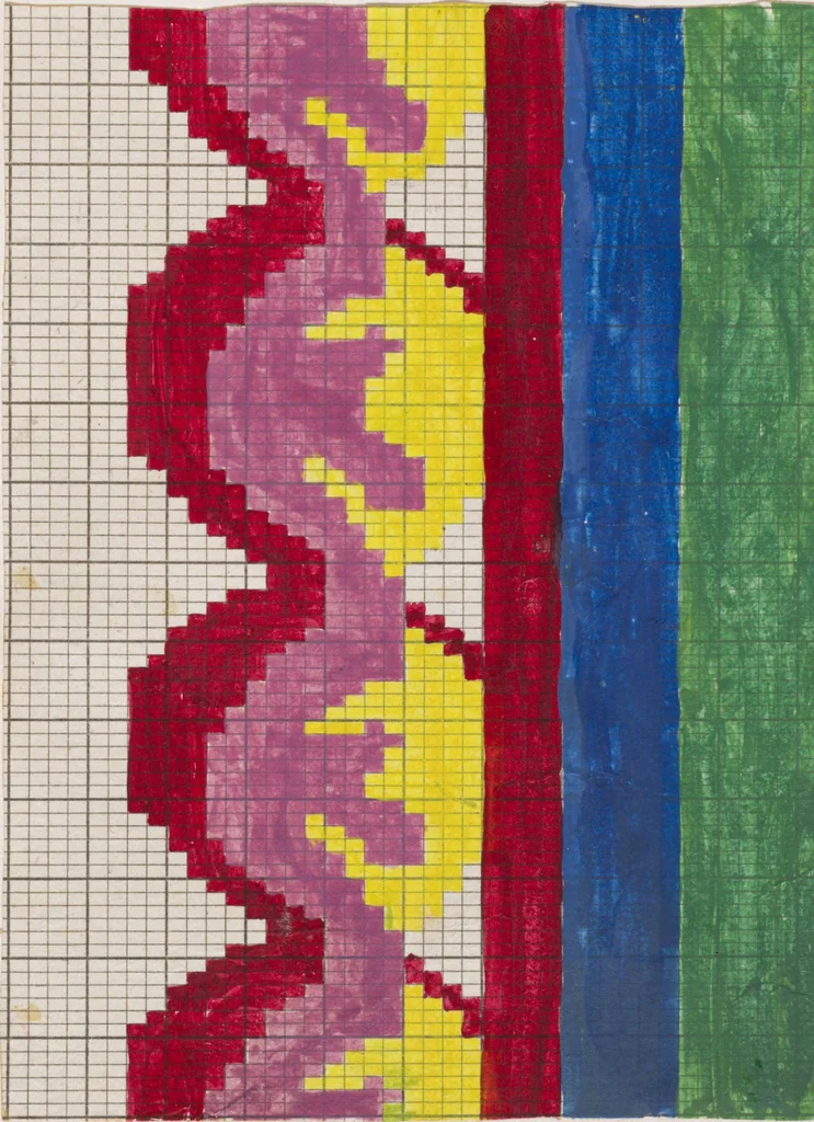 An illustration from [Weaving design book], 1890, leaf 36