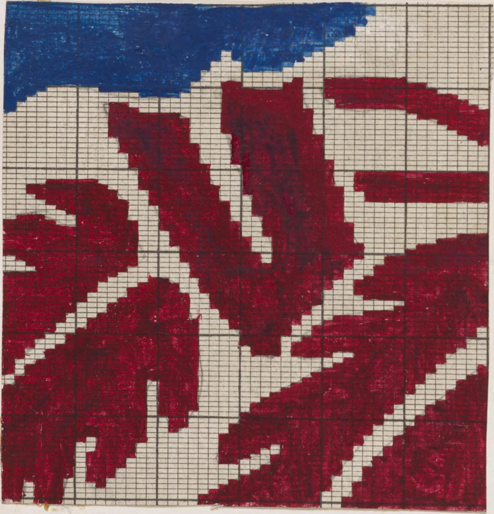An illustration from [Weaving design book], 1890, leaf 39